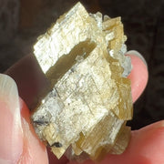 Red Rutile on Calcite